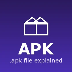 APK file explained with an open package box icon
